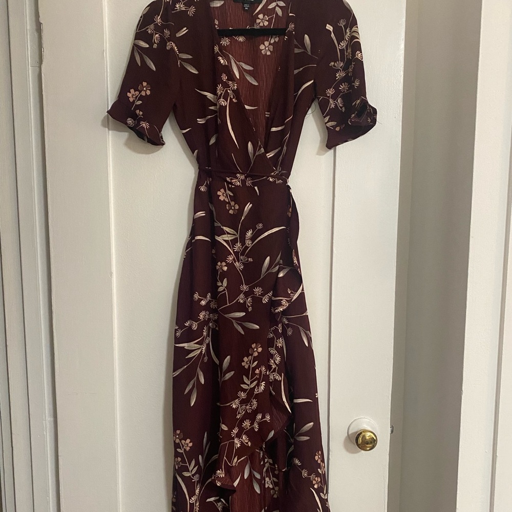 Lulu’s Wrap Dress burgundy